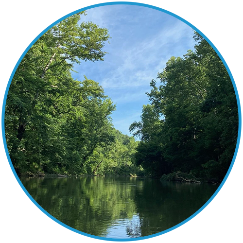 A view of the Blue River in Southern Indiana